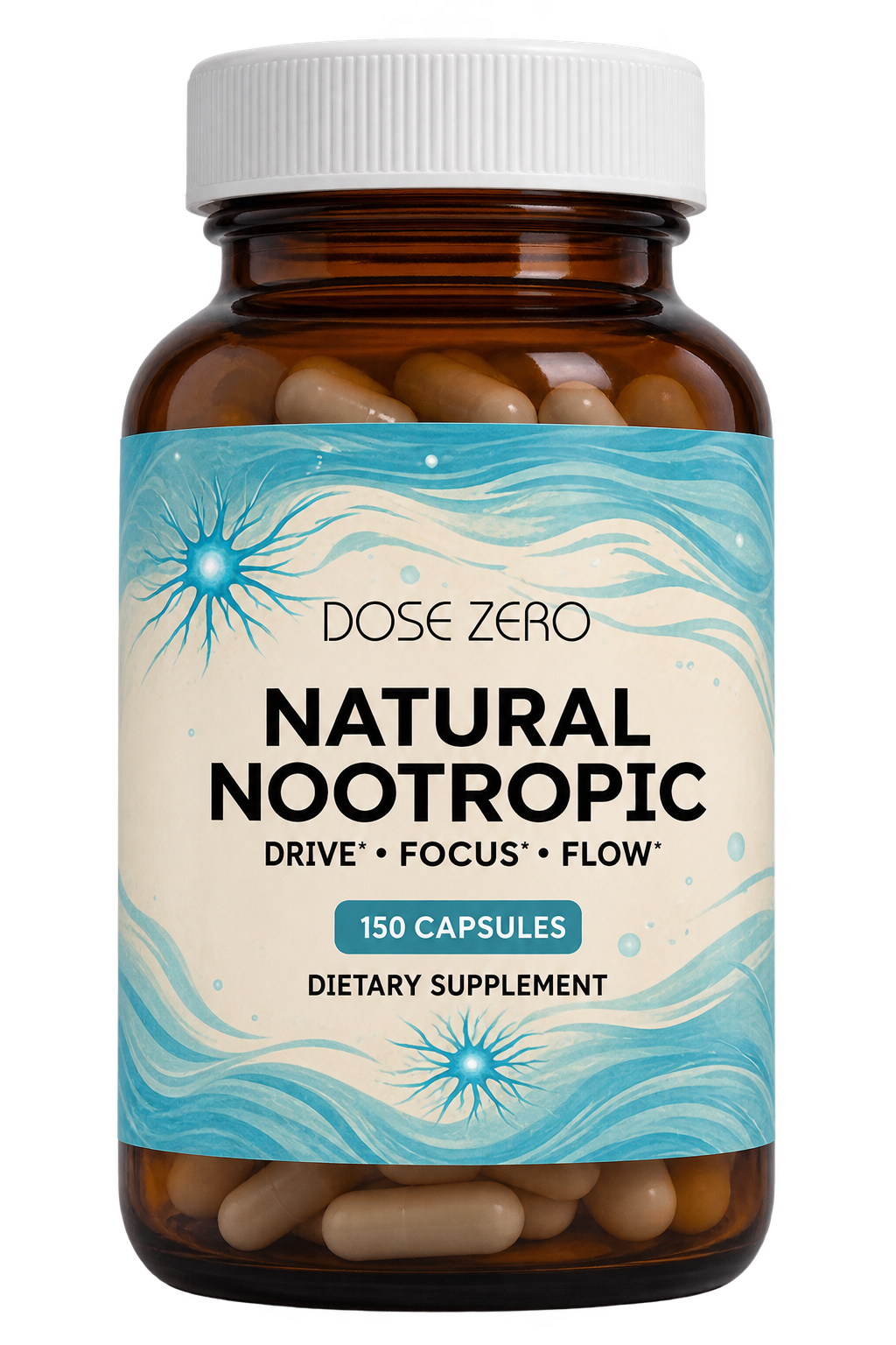 Dose Zero All-Natural Nootropic - Drive, Focus, & Flow-State
