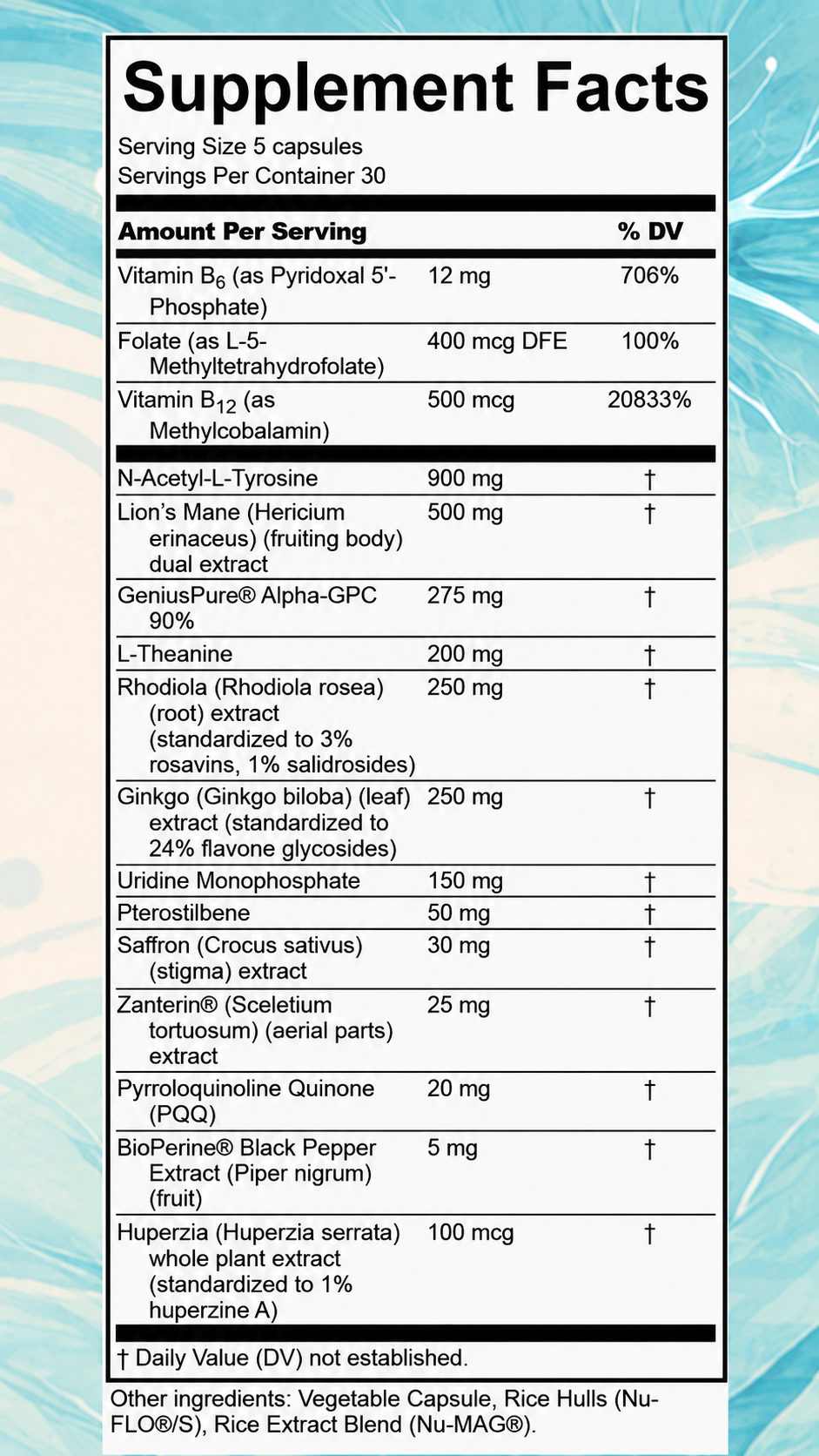 Dose Zero All-Natural Nootropic - Drive, Focus, & Flow-State